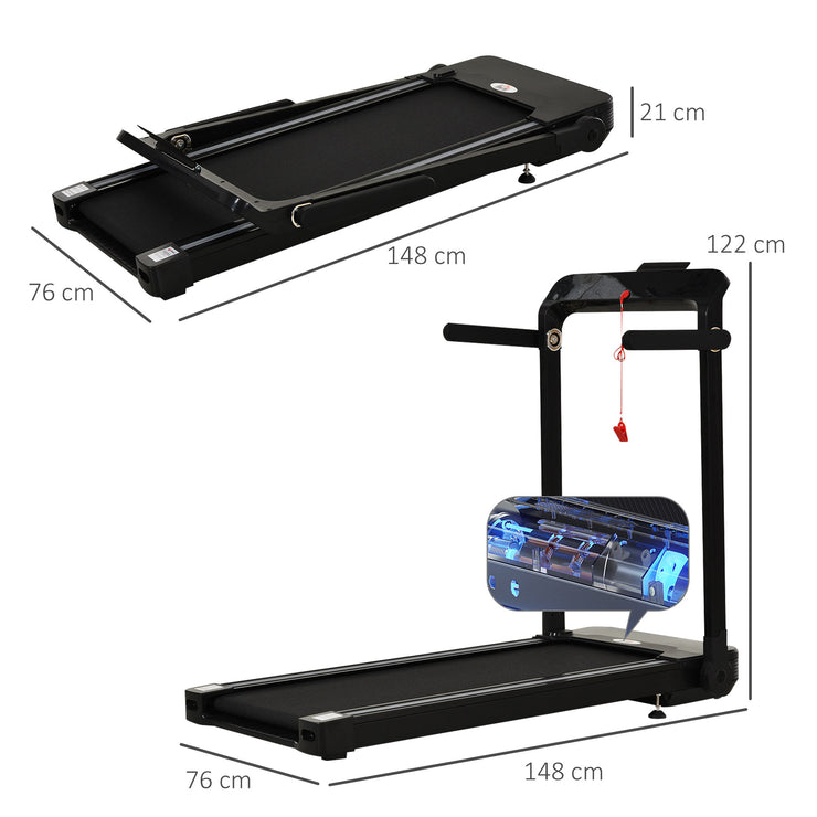 Compact Motorized 1.85HP Foldable Treadmill with LED Monitor