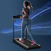 Compact Motorized 1.85HP Foldable Treadmill with LED Monitor