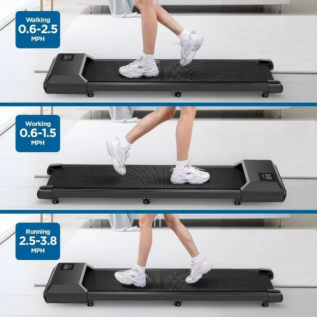 2 in 1 Under Desk Portable Treadmill Walking pad Remote Control & LED Display