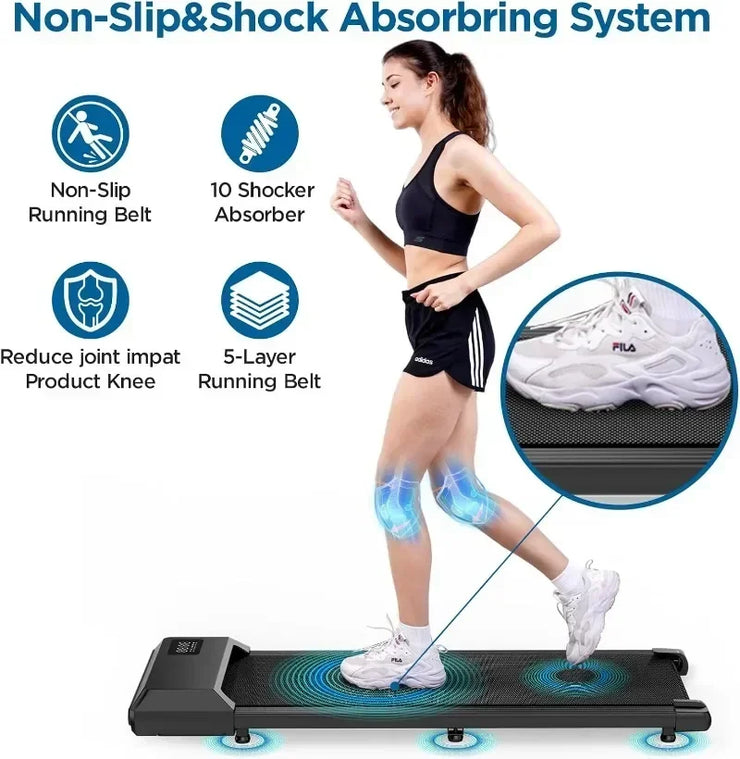 2 in 1 Under Desk Portable Treadmill Walking pad Remote Control & LED Display