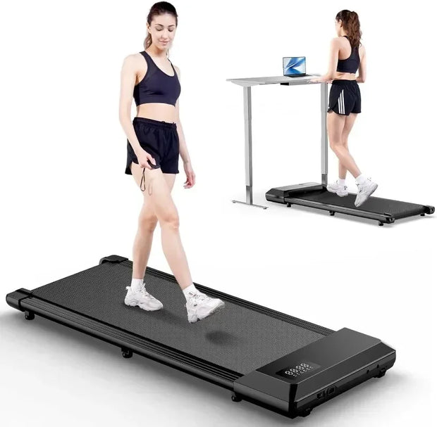 2 in 1 Under Desk Portable Treadmill Walking pad Remote Control & LED Display