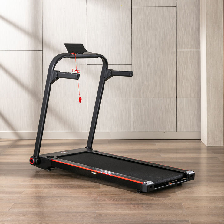 Portable Electric Folding Treadmill with LED Monitor & Safety Features