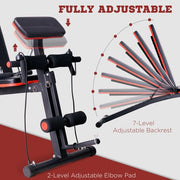 Foldable Dumbbell Bench Weight Training 7 Incline Adjustable Workout