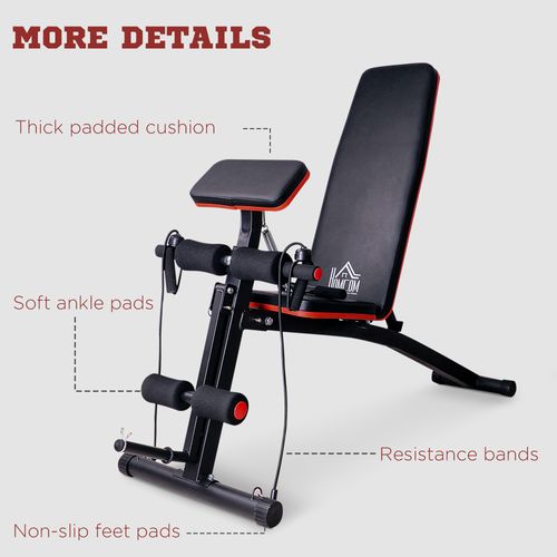 Foldable Dumbbell Bench Weight Training 7 Incline Adjustable Workout