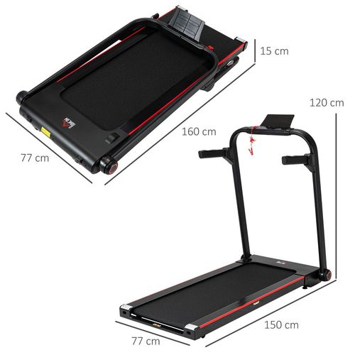 14km/h Portable Folding Treadmill with LED Monitor & Safety Features