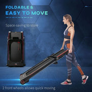 Portable Electric Folding Treadmill with LED Monitor & Safety Features