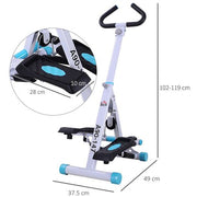 HOMCOM Foldable Stepper with Handle Bars - Compact Cardio Workout Machine