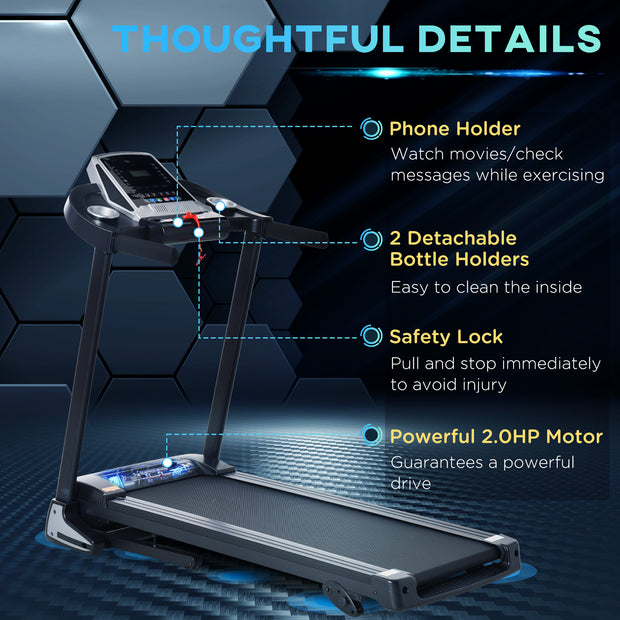 HOMCOM Motorised Folding Treadmill