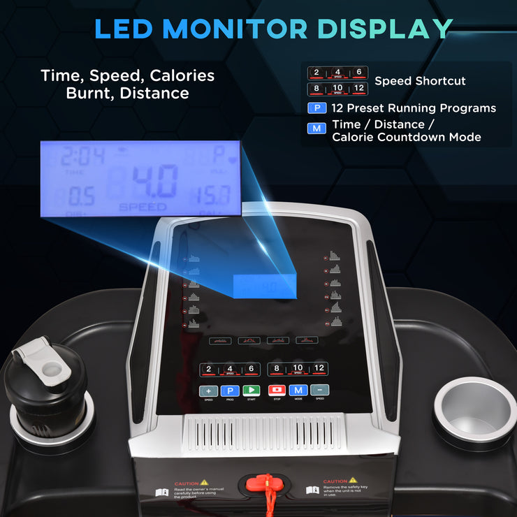 HOMCOM Motorised Folding Treadmill