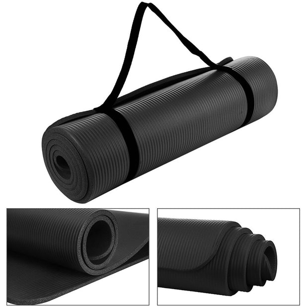 ONETWOFIT 10MM Thick foam Yoga Mat with Carrying bag and Strap