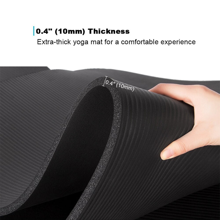 ONETWOFIT 10MM Thick foam Yoga Mat with Carrying bag and Strap